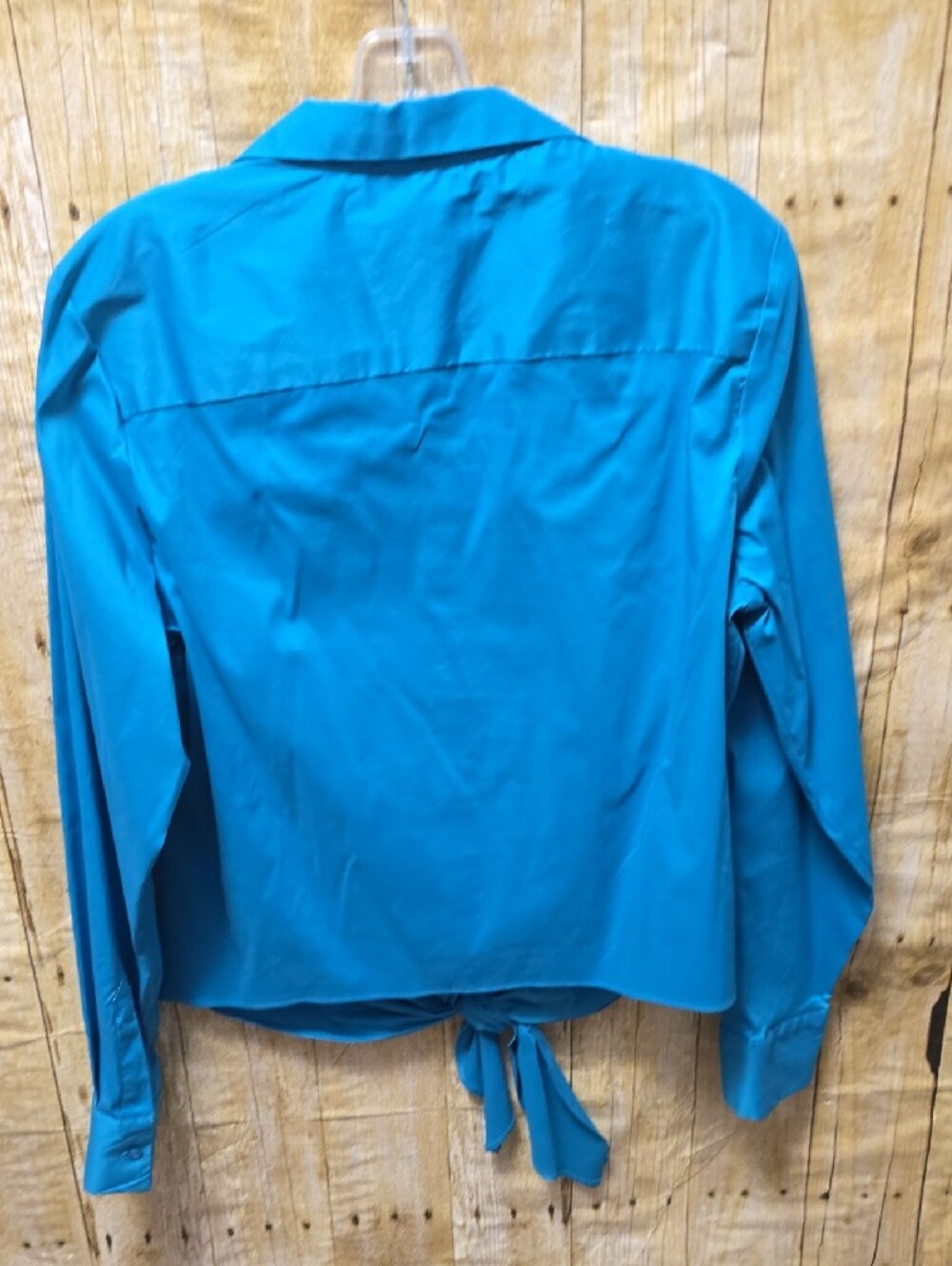 Alex Marie | Bright Teal | Women's | Tie-Front | Button Down Shirt | Sz L - Picture 7 of 7